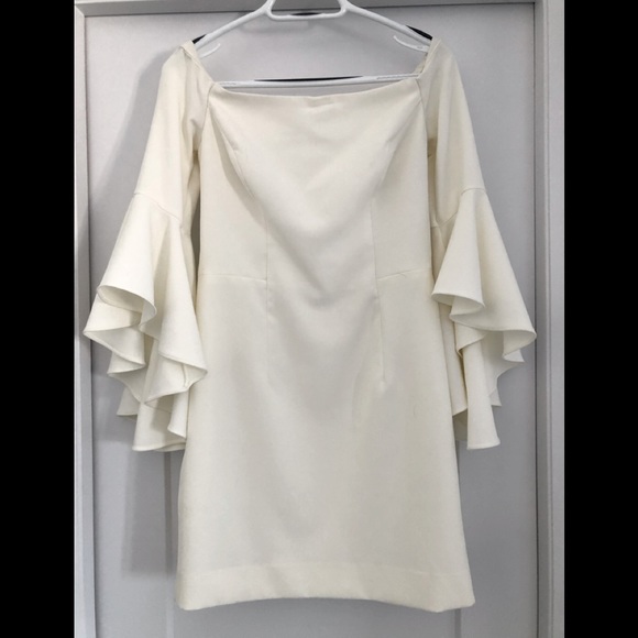 Milly White Bell Sleeve Dress - Picture 4 of 8